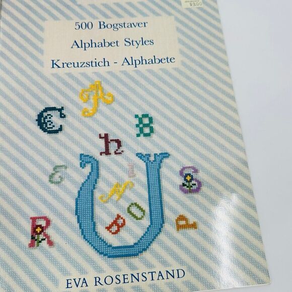 Eva Rosenstand Alphabet Cross Stitch Pattern Book Monogram Children Kids Vintage - Picture 3 of 15